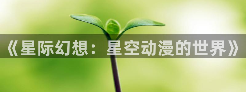 58动漫网站好看的动漫：《星际幻想：星空动漫的世界》